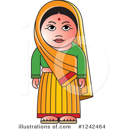 Indian Woman Clipart #1242464 by Lal Perera
