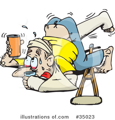 Royalty-Free (RF) Injury Clipart Illustration by Dennis Holmes Designs - Stock Sample #35023
