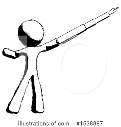 Royalty-Free (RF) Ink Design Mascot Clipart Illustration by Leo Blanchette - Stock Sample #1538867