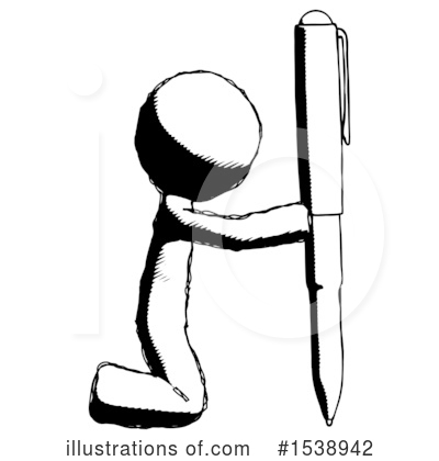 Royalty-Free (RF) Ink Design Mascot Clipart Illustration by Leo Blanchette - Stock Sample #1538942