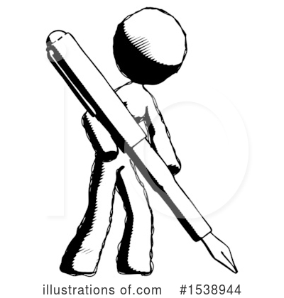 Royalty-Free (RF) Ink Design Mascot Clipart Illustration by Leo Blanchette - Stock Sample #1538944