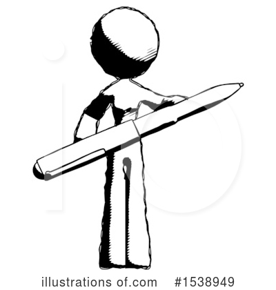 Royalty-Free (RF) Ink Design Mascot Clipart Illustration by Leo Blanchette - Stock Sample #1538949