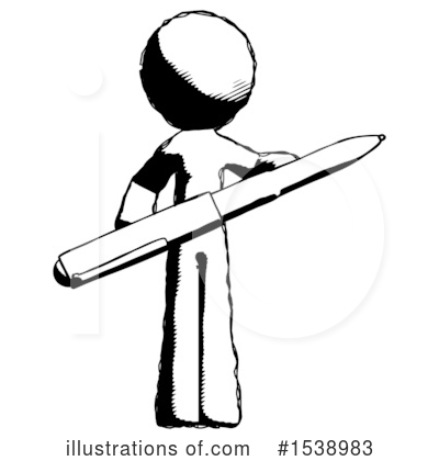 Royalty-Free (RF) Ink Design Mascot Clipart Illustration by Leo Blanchette - Stock Sample #1538983