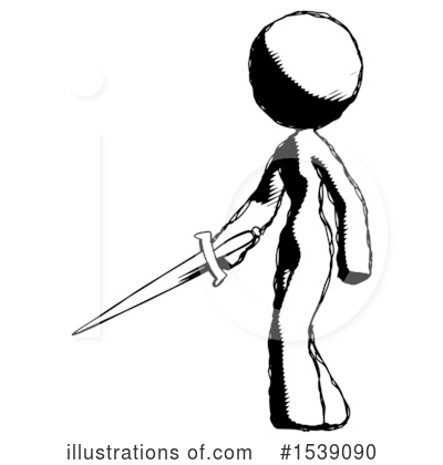 Royalty-Free (RF) Ink Design Mascot Clipart Illustration by Leo Blanchette - Stock Sample #1539090
