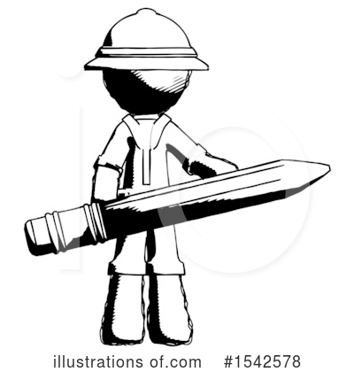 Royalty-Free (RF) Ink Design Mascot Clipart Illustration by Leo Blanchette - Stock Sample #1542578