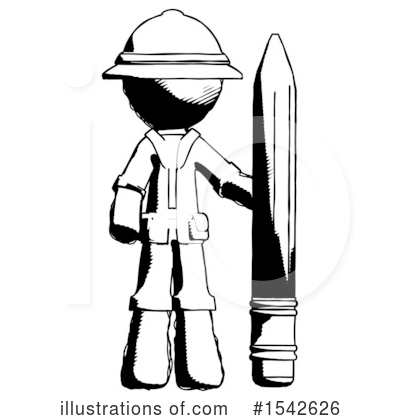 Royalty-Free (RF) Ink Design Mascot Clipart Illustration by Leo Blanchette - Stock Sample #1542626