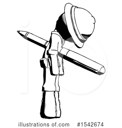 Royalty-Free (RF) Ink Design Mascot Clipart Illustration by Leo Blanchette - Stock Sample #1542674