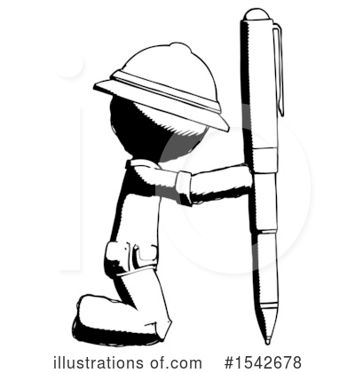 Royalty-Free (RF) Ink Design Mascot Clipart Illustration by Leo Blanchette - Stock Sample #1542678