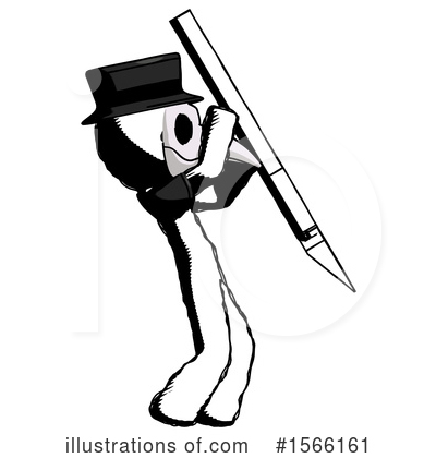 Royalty-Free (RF) Ink Design Mascot Clipart Illustration by Leo Blanchette - Stock Sample #1566161