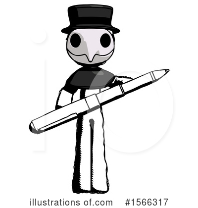 Royalty-Free (RF) Ink Design Mascot Clipart Illustration by Leo Blanchette - Stock Sample #1566317