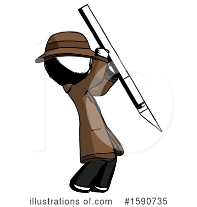 Royalty-Free (RF) Ink Design Mascot Clipart Illustration by Leo Blanchette - Stock Sample #1590735