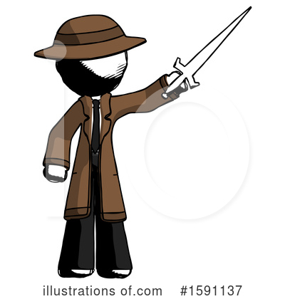 Royalty-Free (RF) Ink Design Mascot Clipart Illustration by Leo Blanchette - Stock Sample #1591137