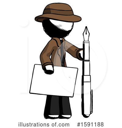 Royalty-Free (RF) Ink Design Mascot Clipart Illustration by Leo Blanchette - Stock Sample #1591188