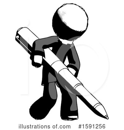 Royalty-Free (RF) Ink Design Mascot Clipart Illustration by Leo Blanchette - Stock Sample #1591256