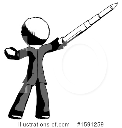Royalty-Free (RF) Ink Design Mascot Clipart Illustration by Leo Blanchette - Stock Sample #1591259