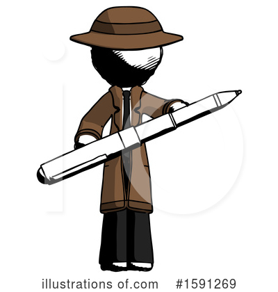 Royalty-Free (RF) Ink Design Mascot Clipart Illustration by Leo Blanchette - Stock Sample #1591269