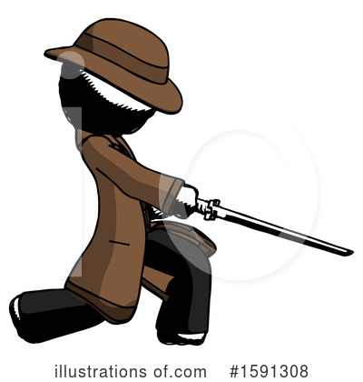 Royalty-Free (RF) Ink Design Mascot Clipart Illustration by Leo Blanchette - Stock Sample #1591308