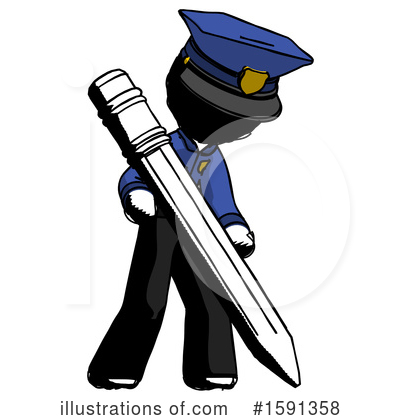 Royalty-Free (RF) Ink Design Mascot Clipart Illustration by Leo Blanchette - Stock Sample #1591358