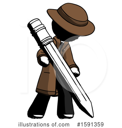 Royalty-Free (RF) Ink Design Mascot Clipart Illustration by Leo Blanchette - Stock Sample #1591359