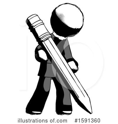 Royalty-Free (RF) Ink Design Mascot Clipart Illustration by Leo Blanchette - Stock Sample #1591360