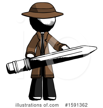 Royalty-Free (RF) Ink Design Mascot Clipart Illustration by Leo Blanchette - Stock Sample #1591362