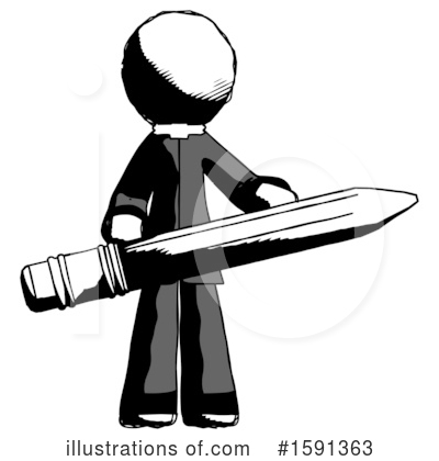 Royalty-Free (RF) Ink Design Mascot Clipart Illustration by Leo Blanchette - Stock Sample #1591363