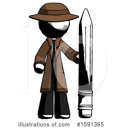 Royalty-Free (RF) Ink Design Mascot Clipart Illustration by Leo Blanchette - Stock Sample #1591365