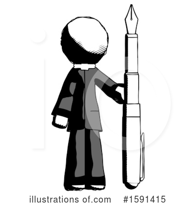 Royalty-Free (RF) Ink Design Mascot Clipart Illustration by Leo Blanchette - Stock Sample #1591415