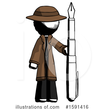 Royalty-Free (RF) Ink Design Mascot Clipart Illustration by Leo Blanchette - Stock Sample #1591416
