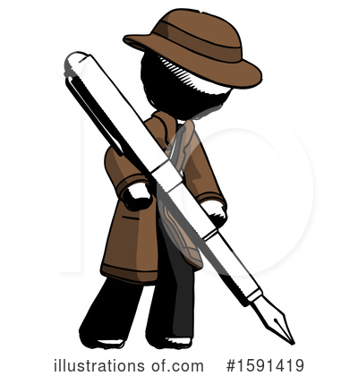 Royalty-Free (RF) Ink Design Mascot Clipart Illustration by Leo Blanchette - Stock Sample #1591419