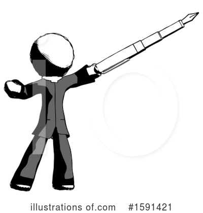 Royalty-Free (RF) Ink Design Mascot Clipart Illustration by Leo Blanchette - Stock Sample #1591421