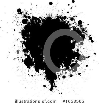 Royalty-Free (RF) Ink Splatter Clipart Illustration by michaeltravers - Stock Sample #1058565