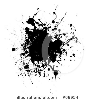 Royalty-Free (RF) Ink Splatter Clipart Illustration by michaeltravers - Stock Sample #68954