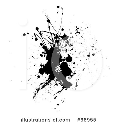Royalty-Free (RF) Ink Splatter Clipart Illustration by michaeltravers - Stock Sample #68955