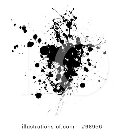 Royalty-Free (RF) Ink Splatter Clipart Illustration by michaeltravers - Stock Sample #68956