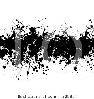 Royalty-Free (RF) Ink Splatter Clipart Illustration by michaeltravers - Stock Sample #68957