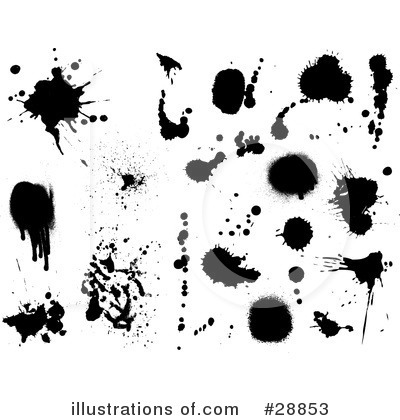 Royalty-Free (RF) Ink Splatters Clipart Illustration by KJ Pargeter - Stock Sample #28853