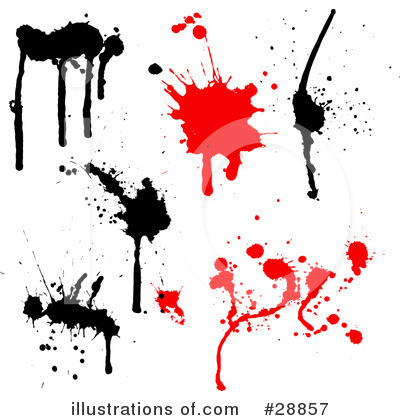 Royalty-Free (RF) Ink Splatters Clipart Illustration by KJ Pargeter - Stock Sample #28857