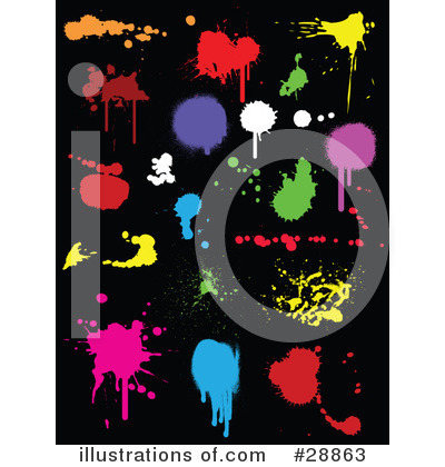 Royalty-Free (RF) Ink Splatters Clipart Illustration by KJ Pargeter - Stock Sample #28863