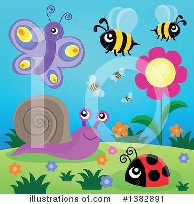 Royalty-Free (RF) Insect Clipart Illustration by visekart - Stock Sample #1382891