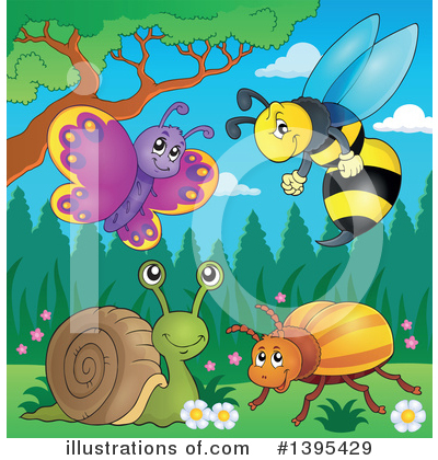 Wasp Clipart #1395429 by visekart