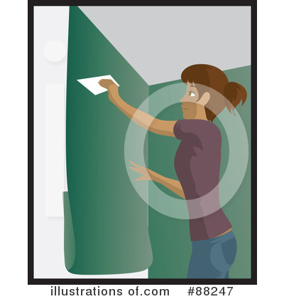 Applying Wallpaper Clipart #88247 by Rosie Piter