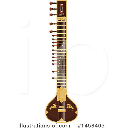Sitar Clipart #1458405 by Vector Tradition SM