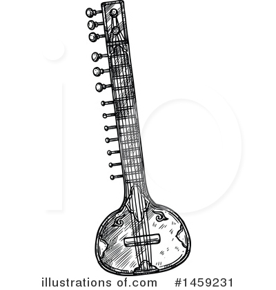 Sitar Clipart #1459231 by Vector Tradition SM