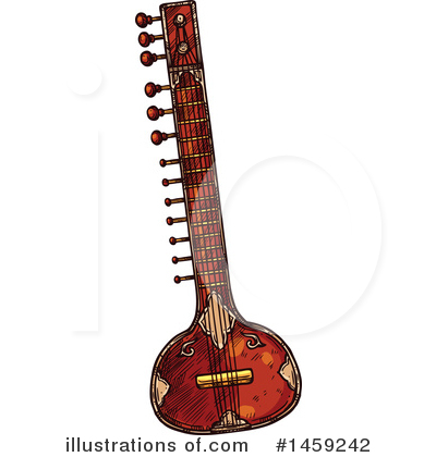Sitar Clipart #1459242 by Vector Tradition SM