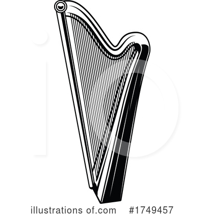 Harp Clipart #1749457 by Vector Tradition SM