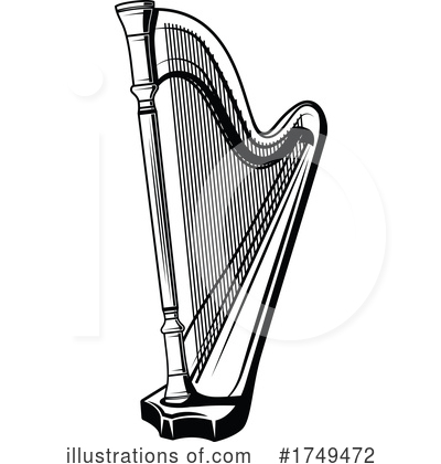 Harp Clipart #1749472 by Vector Tradition SM