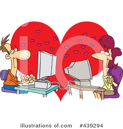 Royalty-Free (RF) Internet Dating Clipart Illustration by toonaday - Stock Sample #439294