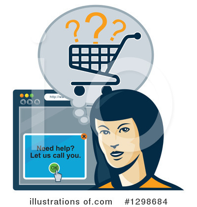 Royalty-Free (RF) Internet Shopping Clipart Illustration by patrimonio - Stock Sample #1298684