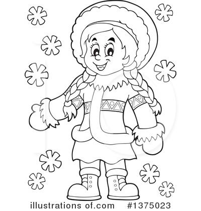 Eskimo Girl Clipart #1375023 by visekart